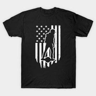 Onewheel Nation American Flag One Wheel Rider T-Shirt